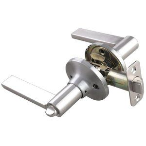 Miseno MLK3031SN Hazel Flat Bar Privacy Door Lever Set Satin Nickel 8940197